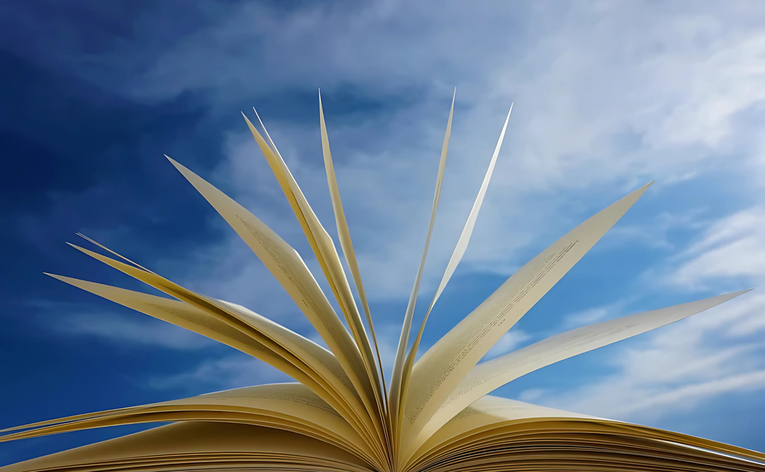 A book with open pages and blue sky in the background: Celebrating the Rich Tapestry of Diverse Reading