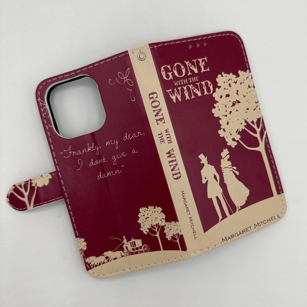 The front and back of a phone case inspired by Gone With the Wind by Margaret Mitchell.