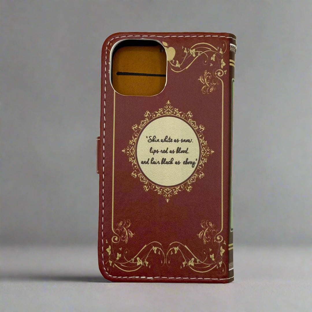 The back of a phone case inspired by Grimm's Fairy Tales by The Brothers Grimm.