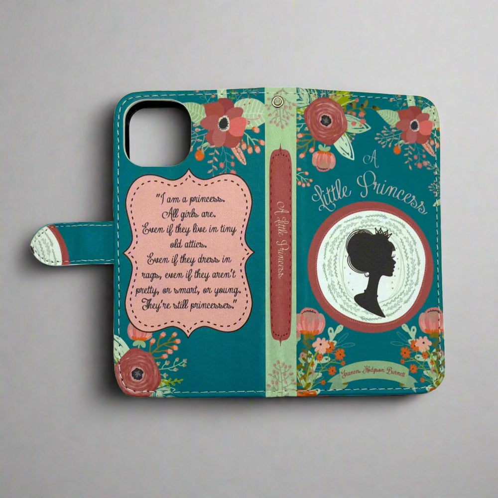 The front and back cover of a phone case inspired by A Little Princess by Frances Hodgson Burnett.